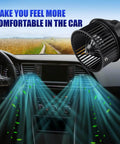 Premium HVAC Blower Motor With Fan for Ford Focus Escape C Max Transit Connect and Lincoln MKC visible in car dashboard setup