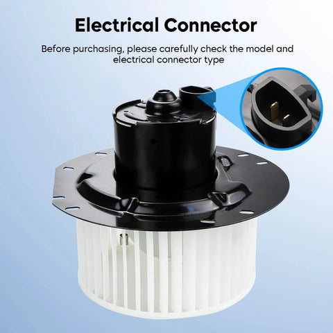 Front HVAC Heater Blower Motor Fan Assembly Fits Ford E Series Vans E 150 E 250 E 350 Econoline Club Wagon 1997 2014 Replacement Part 700022.