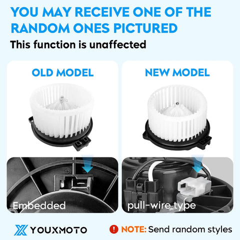 Comparison of old and new HVAC Blower Motor Assembly For Toyota Tundra 2000 2001 2002 2003 2004 2005 2006 Excludes Crew Cab Pickup.