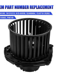 Premium Direct Fit HVAC Blower Motor With Fan For 1997 1998 1999 2000 Chevy Silverado Suburban Tahoe GMC Sierra Yukon 1500 2500 C1500 C2500 K1500 K2500 Cadillac Escalade Replaces OEM 700100, shown in black with vertical fan blades.