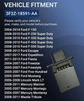 Image showing HVAC Blower Motor Resistor Replacement For Ford F-150 2004-2014 and other models with part number 3F2Z-18591-AA.