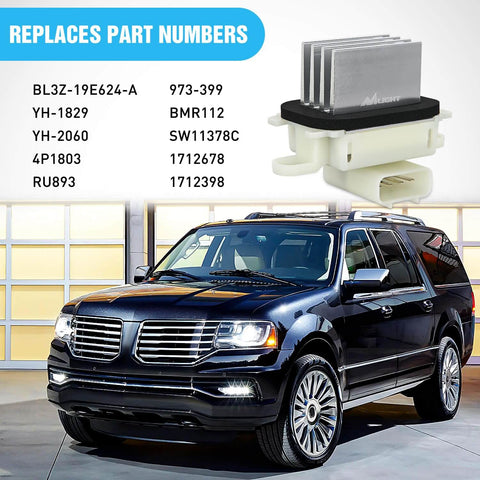 HVAC Blower Motor Resistor Replacement For Ford F150 2009 To 2014, Ford Expedition 2009 To 2017, Lincoln Navigator 2009 To 2017