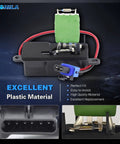 Front HVAC Blower Motor Resistor With Harness For Chevy GMC Express Savana Vans 1996 2014 Plug And Play showcased in packaging