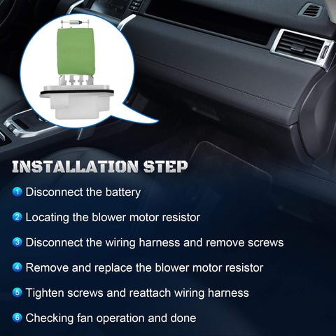 HVAC Blower Motor Resistor Kit 973 434 Replaces 15218254 for installation instructions in vehicle dashboard