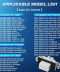 Applicable model list with HVAC Blower Motor Resistor Kit With Harness for GM vehicles 2003-2006, part fits multiple models.