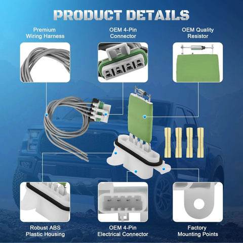 HVAC Blower Motor Resistor Kit 973 434 Replaces 15218254 for Chevy Colorado 2004 Through 2012 layout with components