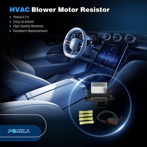 Rugged HVAC Blower Motor Resistor Control Module With Auto Temperature Control For Ford F-150 2009-2014 and SUVs, interior view