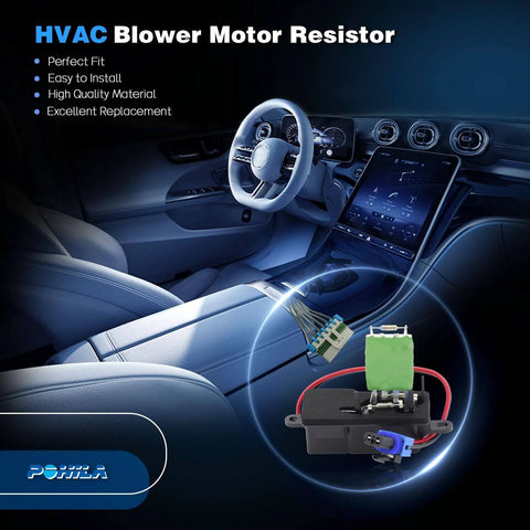 Front HVAC Blower Motor Resistor With Harness For Chevy GMC Express Savana Vans 1996 2014 Plug And Play