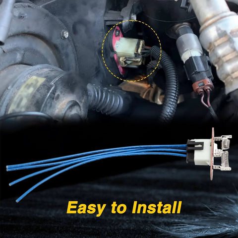 HVAC Blower Motor Resistor With Connector Wire Harness For Ford E Series Vans installed in engine compartment