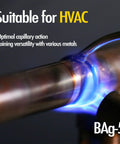Brazing metal pipe using 45 Percent Silver BAg 5 Pro Grade Brazing Solder Rods For Welding 20 Sticks Cadmium Free Flux Required