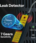 Leak detector from Upgraded 4CFM One Third HP HVAC Vacuum Pump Kit by VIVOHOME with sensitivity settings and indicator light.