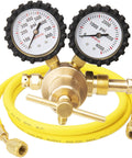 Nitrogen Regulator For HVAC With 60 Inch Hose Pro Grade Purging And Pressure Testing Tool 0-4000 PSI Inlet CGA580 One Fourth Inch Outlet