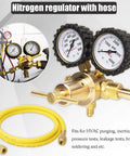 Nitrogen Regulator For HVAC With 60 Inch Hose Pro Grade Purging And Pressure Testing Tool 0-4000 PSI Inlet CGA580 One Fourth Inch