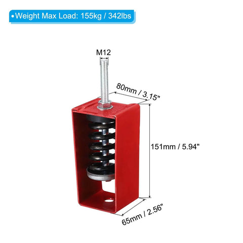 Reduce noise and vibration from HVAC systems with this dual spring vibration isolator kit, supporting up to 342 pounds.