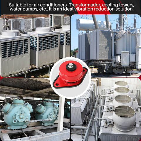 Image showing heavy duty spring vibration isolators for air conditioners, fans, cooling towers, water pumps; superior shock absorption.