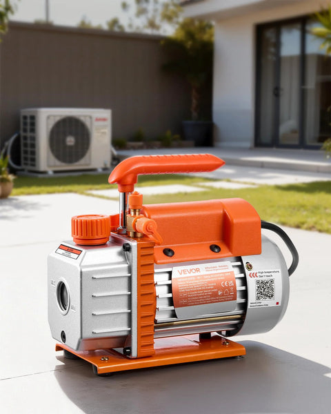 3.5 CFM HVAC vacuum pump for air conditioning maintenance, outdoor setting