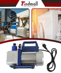 Heavy Duty Vacuum Pump For HVAC Systems 110V 4.5 CFM Single Stage One Third HP For R134a R12 R22 R502 Refrigerants Aluminum Shell