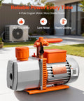 Pro Grade Two Stage Rotary Vane HVAC Vacuum Pump For Automotive AC Maintenance Three Quarter HP outdoors in a yard setting.