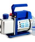 Powerful 4 CFM HVAC Vacuum Pump With Dual Inlet Ports For Auto AC Systems Hiatsu Pro Grade 1/4 HP Copper Motor included oil