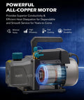 Pro Grade HVAC Vacuum Pump with all-copper motor, showing durability and efficiency for auto and home HVAC use.