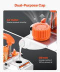 3.5 CFM HVAC vacuum pump dual-purpose cap, air outlet, oil inlet