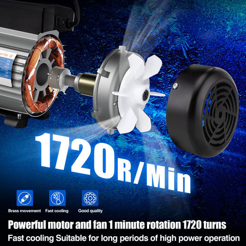 Heavy duty HVAC vacuum pump kit with powerful motor and fan