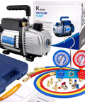 heavy duty HVAC vacuum pump kit with R134a gauge