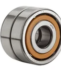 Duplex Hybrid Angular Contact Ball Bearing delivers high precision, low-friction performance with ceramic balls, side view.