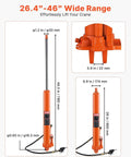 Heavy Duty 8 Ton Hydraulic Long Ram Jack For Engine Hoists With Air Pump And Clevis Base Cylinder VEVOR Engine Lift Cylinder