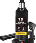 Beefy 10 Ton Hydraulic Bottle Jack For Auto Repair And Home Lifts With Wide Lift Range And Serrated Heat Treated Saddle By Torin Welded Construction Quality