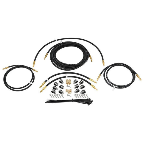 Hoses and components from Maxx Hydraulic Disc Brake Kit for Tandem Axle, 3,500 Lb Capacity, Includes Dacromet Calipers, TruRyde Bearings.