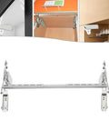 Cabinet Door Hinges, Adjustable Hydraulic Buffer Cabinet Door Hinges, Vertical Swing Lift Up 7.72-8.82lbs Capacity in use and close-up