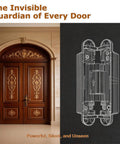 2 Pack 7 Inch Hydraulic Self Closing Concealed Door Hinges Heavy Duty Metal 180 Degree Opening Adjustable Closing Speed