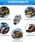 Diagram showing Beefy Hydraulic Male Flat Face Quick Coupler With 48mm Thread For Skid Steers And Compact Loaders compatibility