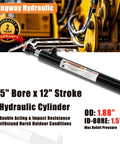 Heavy Duty Double Acting Hydraulic Cylinder For Tractor And Loader And Ag Equipment 1.5 Inch Bore 12 Inch Stroke
