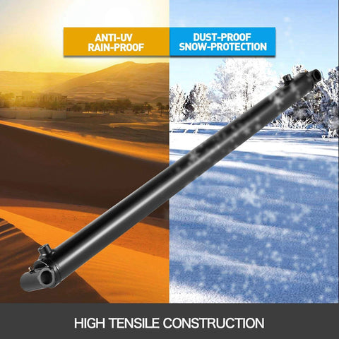 Hydraulic Cylinder 2" Bore 36" Stroke Hydraulic Ram Cylinder Work Pressure 3000psi Welded Double Acting Cross Tube Port Size SAE6 in natural elements