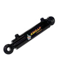 2x20 Hydraulic Cylinder - 2" Bore x 20" Stroke Hydraulic Cylinder Swivel Eye Mount 3000 PSI - SAE#8, black, AMRAP branding