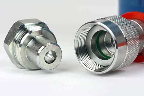 Metal hydraulic hose fittings and connectors for Hollow Hydraulic Cylinder Ram 20 TON 4 Inch Stroke applications.