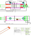 Technical diagram of Heavy Duty Hydraulic Cylinder 1.5 Inch Bore 16 Inch Stroke 3500 PSI Double Acting SAE 6 Port Lifting Cylinder Sidawhope Universal Hydraulic Cylinders Built With Welded Cross Tube Ends and High Tensile Seals for Harsh Conditions.