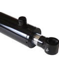 Close-up side view of ✝️ Double Acting Hydraulic Cylinder - Tang Universal Hydraulic Cylinder 2.5" Bore, 14 inch Stroke Tang Style (2.5x14)