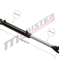 Heavy Duty Double Acting Hydraulic Cylinder With 2 Inch Bore And 8 Inch Stroke Swivel Eye Universal Fit 3500 PSI Rated