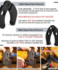 Heavy Duty 17 Piece Hydraulic Cylinder Repair Tool Kit with gland spanner wrench, U seal installer, seal puller, piston ring compressor
