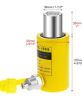 Hydraulic Cylinder Jack 10 Ton Porta Power Kit With 2 Inch Stroke Heavy Duty Single Acting Ram shown with measurements