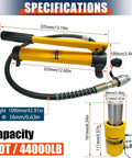 ✝️ Hydraulic Cylinder Jack,20 Ton Heavy Duty Porta Power Kit with CP-180 Manual Hydraulic Hand Pump,2" Stroke Single Acting Industrial Mini Hydraulic Ram specifications
