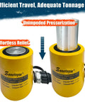 Hydraulic Cylinder Jack,20 Ton Heavy Duty Porta Power Kit with CP-180 Manual Hydraulic Hand Pump,2" Stroke Single Acting shown in up and down position