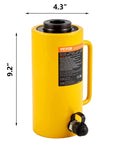 Hydraulic Cylinder Jack 30Ton, Solid Ram Hydraulic Cylinder 4Inch, Stroke Single Acting Hydraulic Cylinder with quick connector.