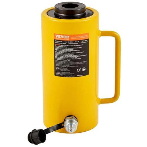 Hydraulic Cylinder Jack 30Ton, Solid Ram Hydraulic Cylinder 4Inch, Stroke Single Acting Hydraulic Cylinder, w/Quick Connector