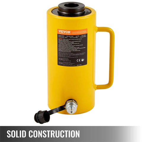 Hydraulic Cylinder Jack 30Ton, Solid Ram Hydraulic Cylinder 4Inch, Stroke Single Acting Hydraulic Cylinder with quick connector