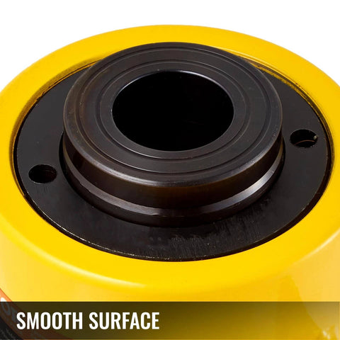 Close-up of the top surface of a ✝️ Hydraulic Cylinder Jack 30Ton, Solid Ram Hydraulic Cylinder 4Inch, Stroke Single Acting Hydraulic Cylinder