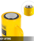 Close-up of 20 Ton Solid Ram Hydraulic Cylinder Jack With 6 Inch Stroke Portable Quick Connector Single Acting Lifting Cylinder For Heavy Duty Auto Shop Use VEVOR